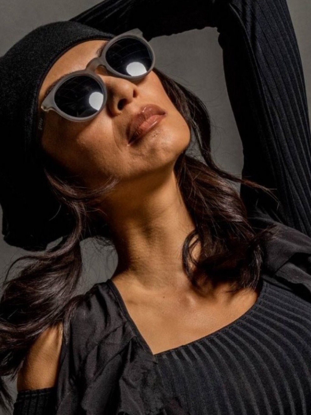 Goodr They Were Out of Black Reflective Sunglasses-Black/Gray-No Slip One Size